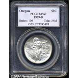 1939-D 50C Oregon MS67 PCGS.