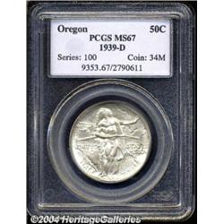 1939-D 50C Oregon MS67 PCGS.