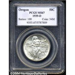 1939-D 50C Oregon MS67 PCGS.