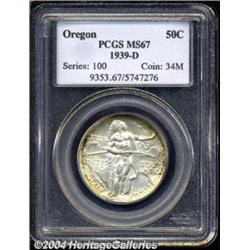 1939-D 50C Oregon MS67 PCGS.