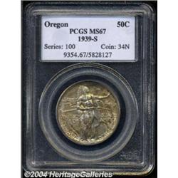 1939-S 50C Oregon MS67 PCGS.