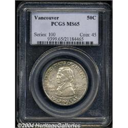 1925 50C Vancouver MS65 PCGS.