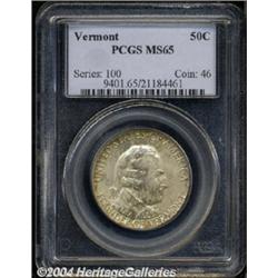 1927 50C Vermont MS65 PCGS.