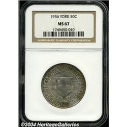 1936 50C York MS67 NGC.