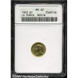 1903 G$1 Louisiana Purchase/McKinley MS62 ANACS.