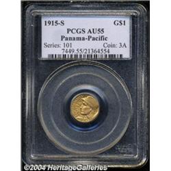1915-S G$1 Panama-Pacific Gold Dollar AU55 PCGS.