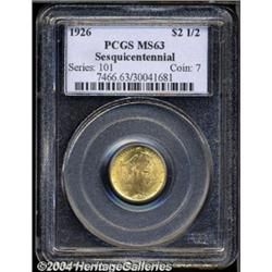 1926 $2 1/2 Sesquicentennial MS63 PCGS.