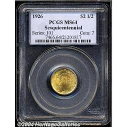 1926 $2 1/2 Sesquicentennial MS64 PCGS.