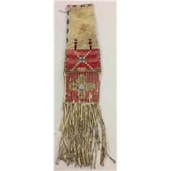 Quilled and Beaded Tobacco Pipe Bag