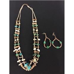 1960s Heishi, Turquoise and Shell Necklace Set