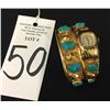 Image 10 : Heavy 14k Gold Watch Cuff Bracelet