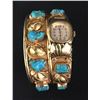 Image 1 : Heavy 14k Gold Watch Cuff Bracelet
