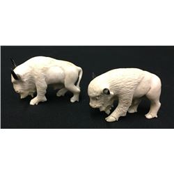 Pair of Buffalo Fetishes