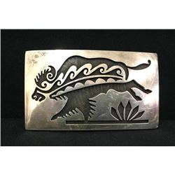 Vintage Hopi Overlay Belt Buckle