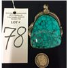 Image 4 : Large Turquoise and Sterling Pendant
