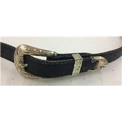 Sterling Silver Buckle Set with Belt