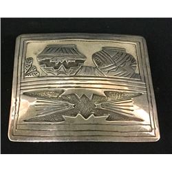 Sterling Overlay Belt Buckle
