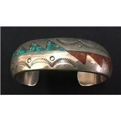 Vintage Inlay Navajo Bracelet