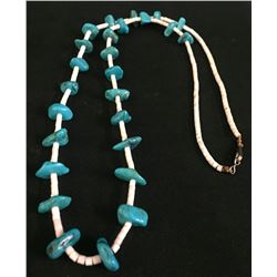 Vintage Turquoise and Heishi Necklace