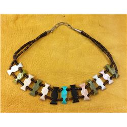 Unique Heishi and Carved Stone Choker