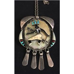 Vintage Zuni Necklace - Pin / Pendant