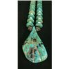 Image 1 : Carved Turquoise Pendant -Handmade Necklace