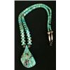 Image 2 : Carved Turquoise Pendant -Handmade Necklace
