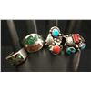 Image 7 : Group of 4 Vintage Navajo Rings