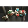 Image 8 : Group of 4 Vintage Navajo Rings
