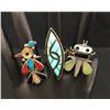 Image 2 : Group of 3 Zuni Inlay Rings