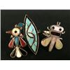 Image 3 : Group of 3 Zuni Inlay Rings