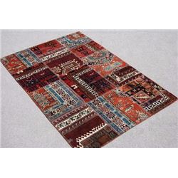 SPECTACULAR HANDMADE SEMI ANTIQUE TURKISH PATCHWORK KILIM