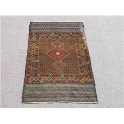 Very Collectible Wool on Wool Afghan Balooch 3x5