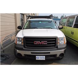 2011 GMC SIERRA PICK UP, WHITE, GAS, 2150KG, 3225KG (GVW), 89,925KMS, 1 ICBC DEC TOTALING $741.73