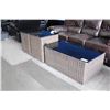 Image 2 : 3 PIECE OUTDOOR PATIO WICKER COFFEE TABLE SET