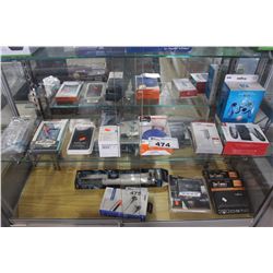SHELF LOT OF MISC. ELECTRONICS AND MORE