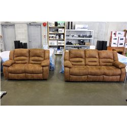 RECLINING SOFA AND LOVESEAT SET