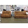 Image 1 : RECLINING SOFA AND LOVESEAT SET