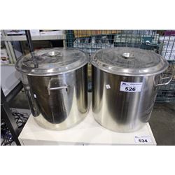 2 COMMERCIAL STOCK POTS