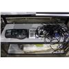 Image 1 : SHELF OF MISC. - 2 SECURITY CAMERA CONTROLLERS, MICROPHONE,  RECEIVER, AND MORE