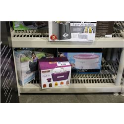 SHELF LOT OF MISC. SMALL APPLIANCES