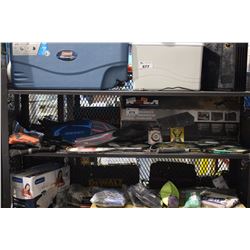 SHELF LOT OF MISC. SPORTING GOODS