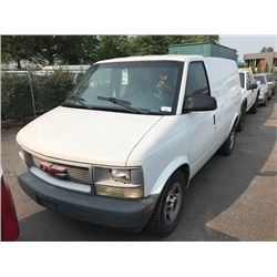 2003 GMC SAFARI VAN, WHITE, VIN #1GTDM19XX3B514281, 186,983KMS, GAS, 4.3L, AUTOMATIC,  RD, 1 ICBC