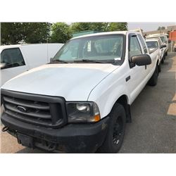 2004 FORD F250 XL SUPERDUTY, 2 DOOR PICKUP, 5.4L, GAS, AUTOMATIC, VIN#1FTNX20L64ED19290,