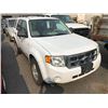 Image 2 : 2008 FORD ESCAPE, WHITE, SUV, AUTOMATIC,GAS, VIN#1FCU93158KB89234, 218,178KMS,