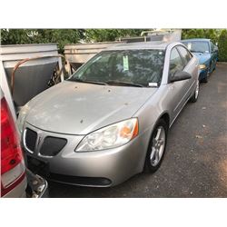 2005 PONTIAC G6, SILVER, SEDAN, AUTOMATIC, GAS, VIN #1G2ZH528054173022, 167,753 KMS,