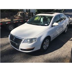2007 VOLKSWAGEN PASSAT, WHITE, GAS, AUTOMATIC, VIN#WVWEK93C57P020045, 203,399KMS,