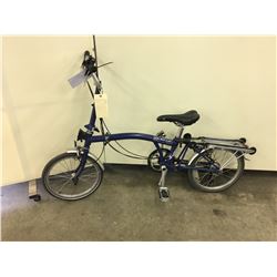 BLUE BROMPTON FOLDING BIKE