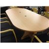 Image 2 : PLANKED CHERRY 8' RACETRACK BOARDROOM TABLE