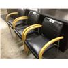 Image 2 : BLACK LEATHER MAPLE FRAME CLIENT CHAIR